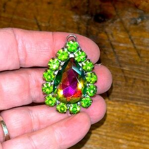 Rare Crystal Drag Queen Pendant (needs jump ring) Jewelry.